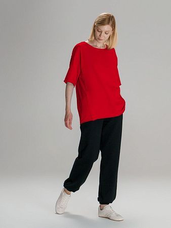 Футболка оверсайз унисекс Vozduh, красная, размер XL/2XL