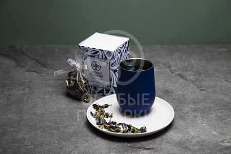 Подарочный набор "Синяя вечность": кофер, синий чай, коробка