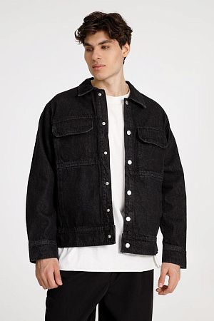 Куртка джинсовая O2, черная, размер XS/S