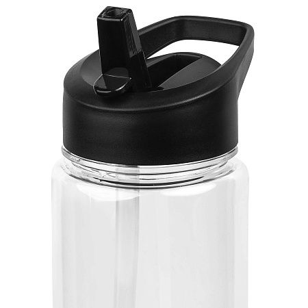 Бутылка для воды RIO 700мл. Прозрачная с черным 6075.20.08