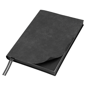 Ежедневник Flexy Foggia Shamois B5, черный, недатированный, в гибкой обложке, в подарочной коробке