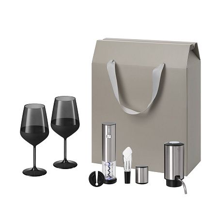 Подарочный набор Black Edition, Vintaro, Dante (2 бокала + набор для вина + аэратор)