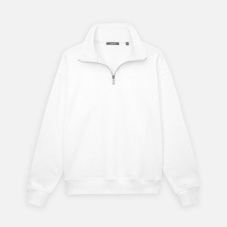 Толстовка на молнии унисекс Флоу (Flow), белая, размер M/L