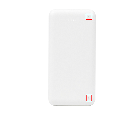 Внешний аккумулятор (powerbank) «Amper», 10 000 mAH, 5V 2.0 A, белый