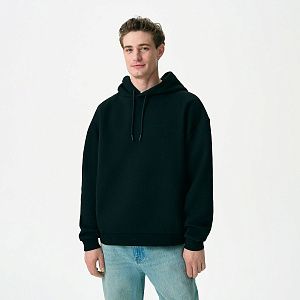 Худи релакс унисекс Баланс (Balance), с начесом, черный, размер XS/S