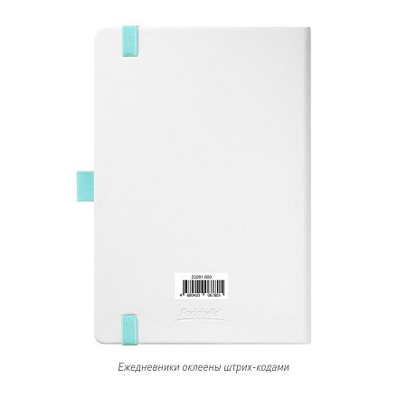 Ежедневник Арктик (Arctic) недатированный, белый/бирюзовый