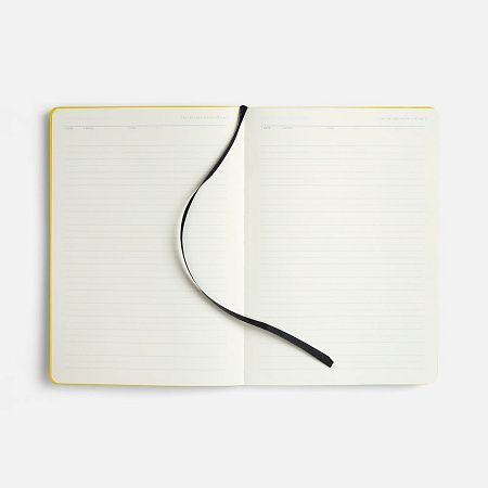 Ежедневник Doppio, недатированный, черный с желтым