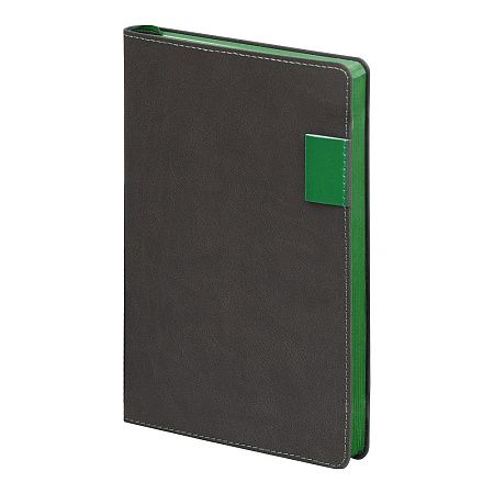 Ежедневник Flexy Freedom Latte А5, серый/зеленый, недатированный, в гибкой обложке