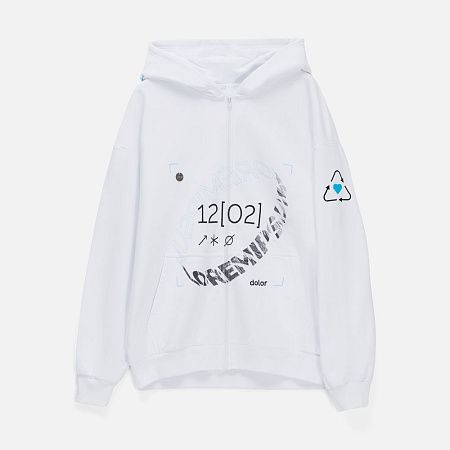 Толстовка унисекс оверсайз Sartoro, белая, размер XL/2XL