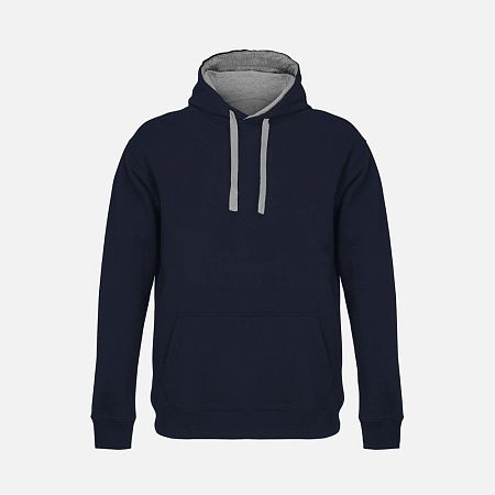Худи унисекс Cameron, темно-синее с серым, размер S