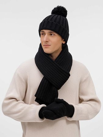 Варежки HappyGo, черные, размер S/M