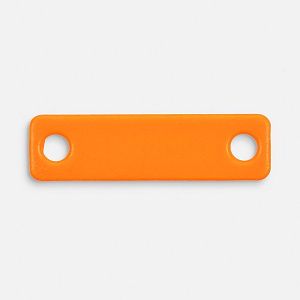 Шильдик металлический Alfa Liten, оранжевый неон