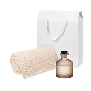 Подарочный набор Mizu, Fado, бежевый (диффузор, плед)