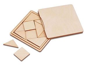 Деревянная головоломка «Танграм», цвет: натуральный