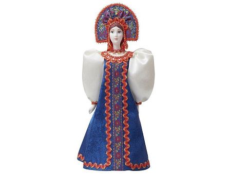 Подарочный набор: кукла фарфоровая, мёд с грецким орехом