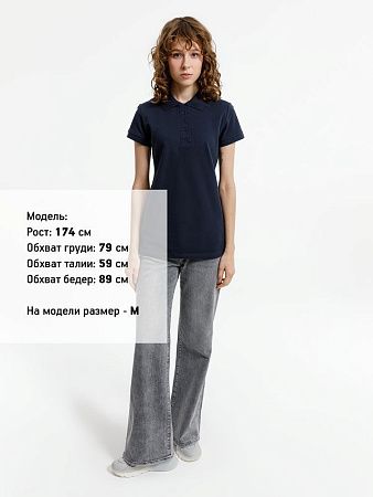 Рубашка поло женская Virma Premium Lady, темно-синяя, размер XXL