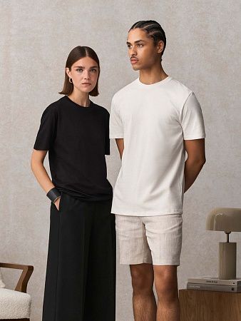 Футболка унисекс Lyam, белая (белоснежная), размер XS