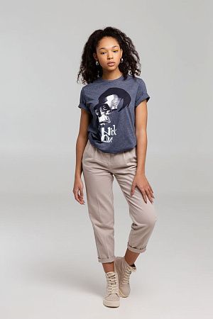 Футболка «Меламед. Nick Cave», темно-синий меланж, размер S