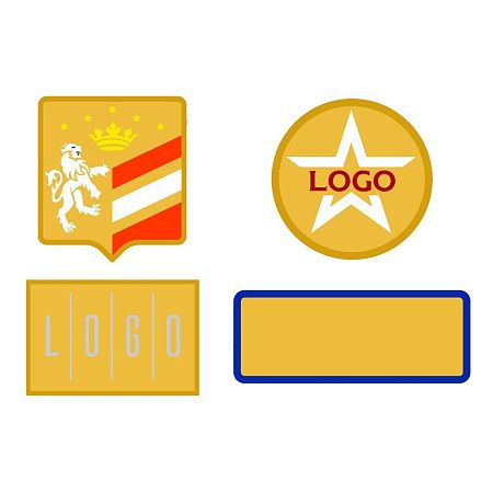 Шеврон из габардина Gabo M, желтый