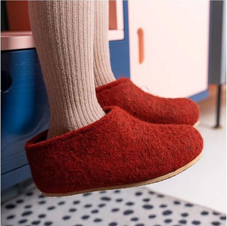 Домашние валенки Cant, красно-коричневые (терракот), размер 40