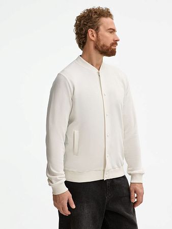 Бомбер унисекс Nuppu, молочно-белый, размер XL