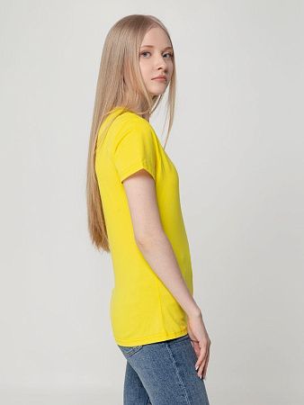 Футболка женская T-bolka Lady, желтая, размер M