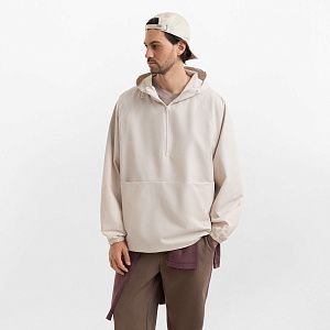 Ветровка (анорак) оверсайз унисекс RISSMAN, бежевая