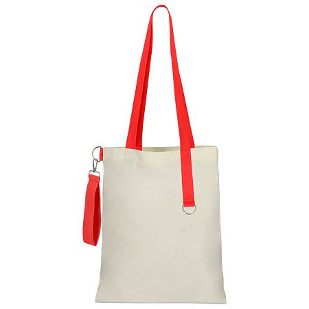 Сумка для покупок White GLOW 325 г/м² с ремувкой, красная