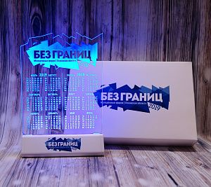 Настольная подставка с внешним аккумулятором, календарем или часами