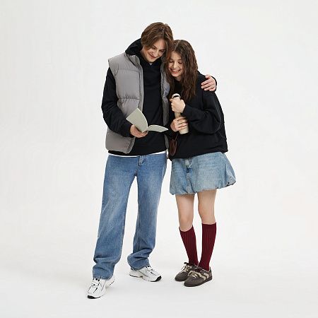 Худи оверсайз унисекс FUSION, черный, размер XS/S