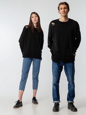 Джемпер оверсайз унисекс Grunge, черный, размер S/M