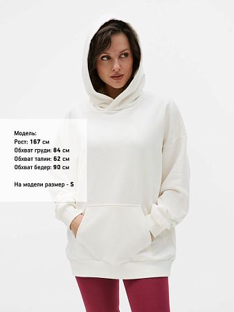 Худи унисекс оверсайз Esplanada, молочно-белое, размер XS