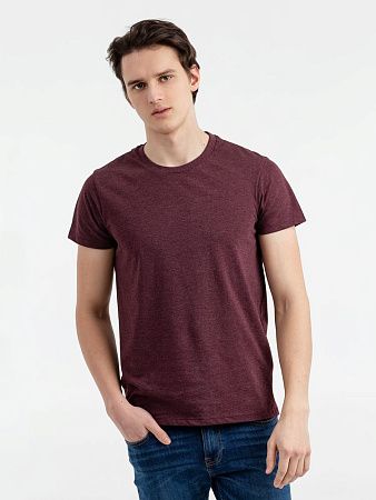 Футболка мужская Regent Fit 150, бордовый меланж, размер M