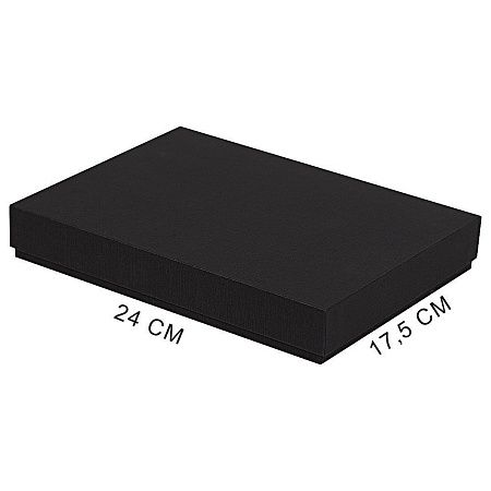 Коробка подарочная, размер 24*17,5*3 см, Solution Superior Delta Fabrique, черная, бежевый ложемент под индивидуальную вырубку