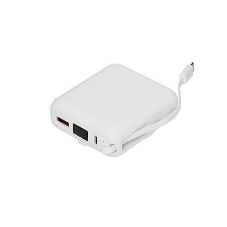 Внешний аккумулятор с подсветкой Риттер PD (Ritter PD) 10000mAh с функцией беспроводной зарядки 15W, белый