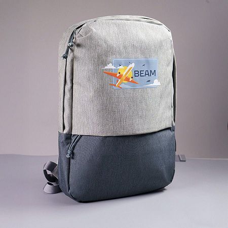 Рюкзак BEAM, серый/темно-серый, 44х30х10 см, ткань верха: 100% полиэстер, подкладка: 100% полиэстер