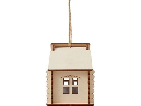 Деревянная подвеска на елку с подсветкой «Lumihut»