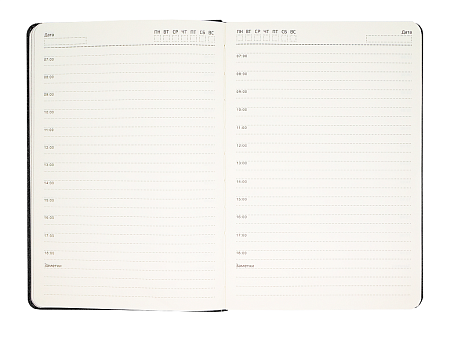 Ежедневник Flexy Milano B6, черный, недатированный, в гибкой обложке