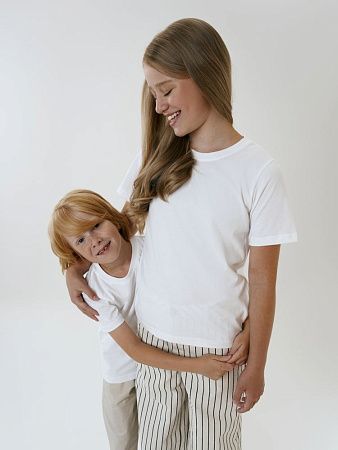 Футболка детская T-Bolka Kids, белая (белоснежная), размер 6 лет (106-116 см)