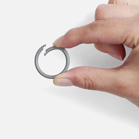 Карабин-кольцо Claus, L, серый
