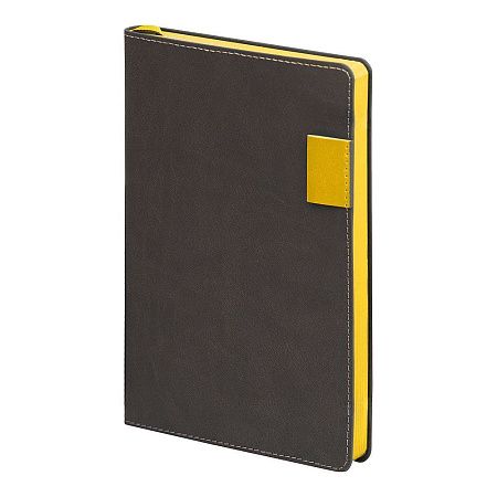 Ежедневник Flexy Freedom Latte А5, серый/желтый, недатированный, в гибкой обложке