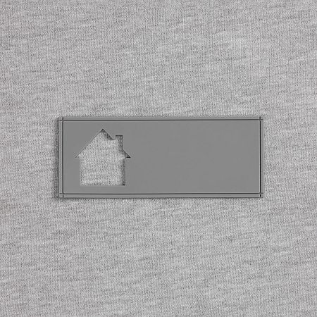 Лейбл из ПВХ с вырубкой «Дом», серый