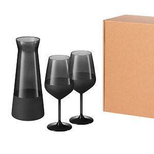 Подарочный набор декантер + 2 бокала для вина Блэк Эдишн (Black Edition), черный