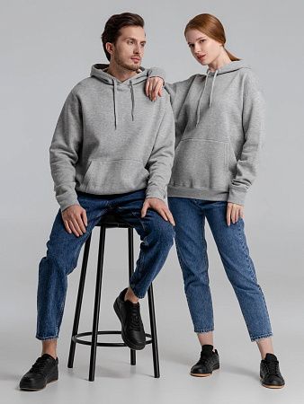 Толстовка с капюшоном Slam 320, серый меланж, размер M