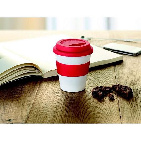 Стакан с крышкой из силикона