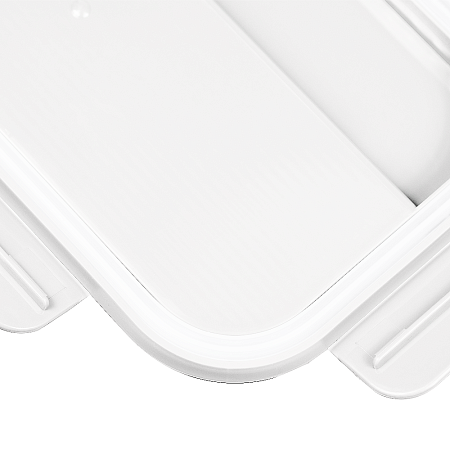 Герметичный контейнер для еды (ланч бокс) BON VOYAGE, пластиковый, белый с красным элементом, 1100 мл.