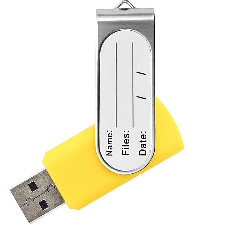 Флешка TWIST STICKER Желтая 4110.04.32ГБ