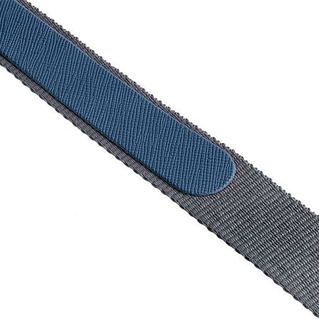 Лента для бейджа с ретрактором Devon, серая с оранжевым