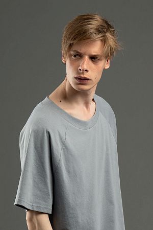 Футболка унисекс оверсайз T2, серая, размер XL/2XL