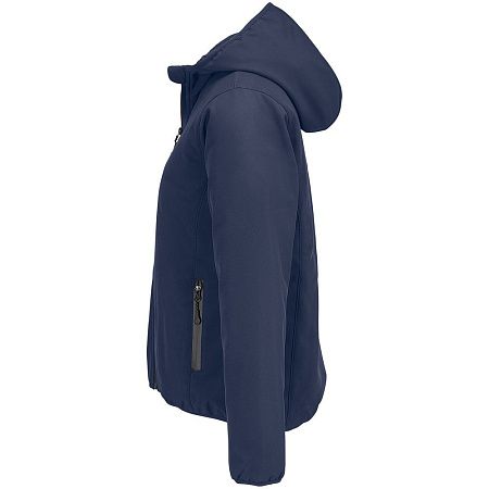 Куртка софтшелл с капюшоном женская Falcon Women, синяя, размер L